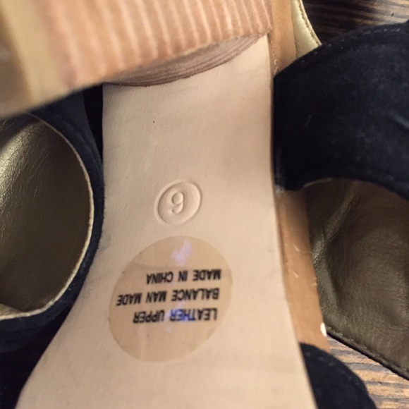 Seychelles black velvet open toe heels sz 6 - Picture 6 of 6